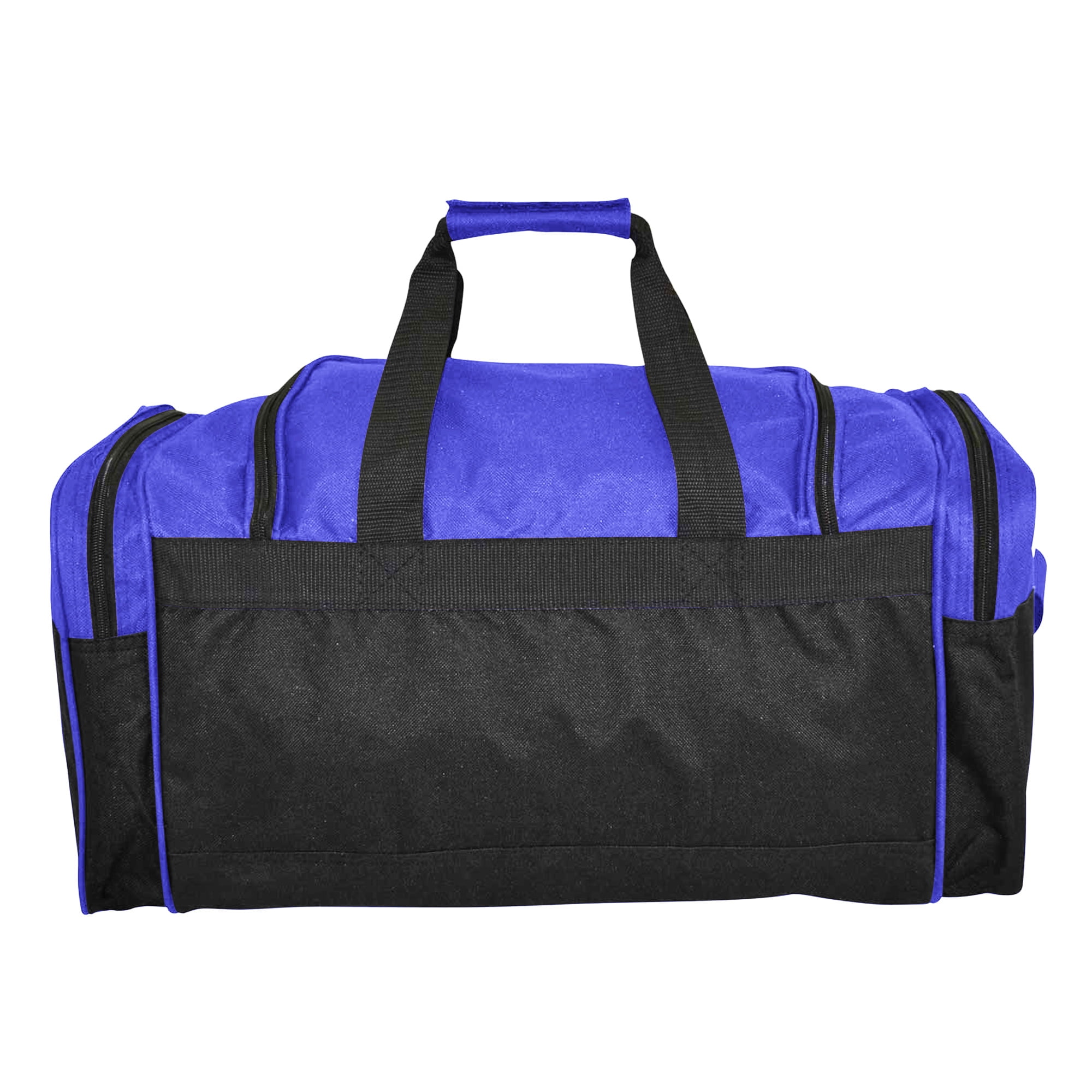 DALIX 21" Blank Sports Duffle Bag Gym Bag Travel Duffel with Adjustable Strap in Royal Blue
