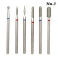 thumbnail image 1 of Juego de 6 cabezales de pulido para uñas, accesorios esenciales para manicura y pedicura en casa o salón. Diseños variados y resistentes, fáciles de limpiar y almacenar en caja transparente., 1 of 6