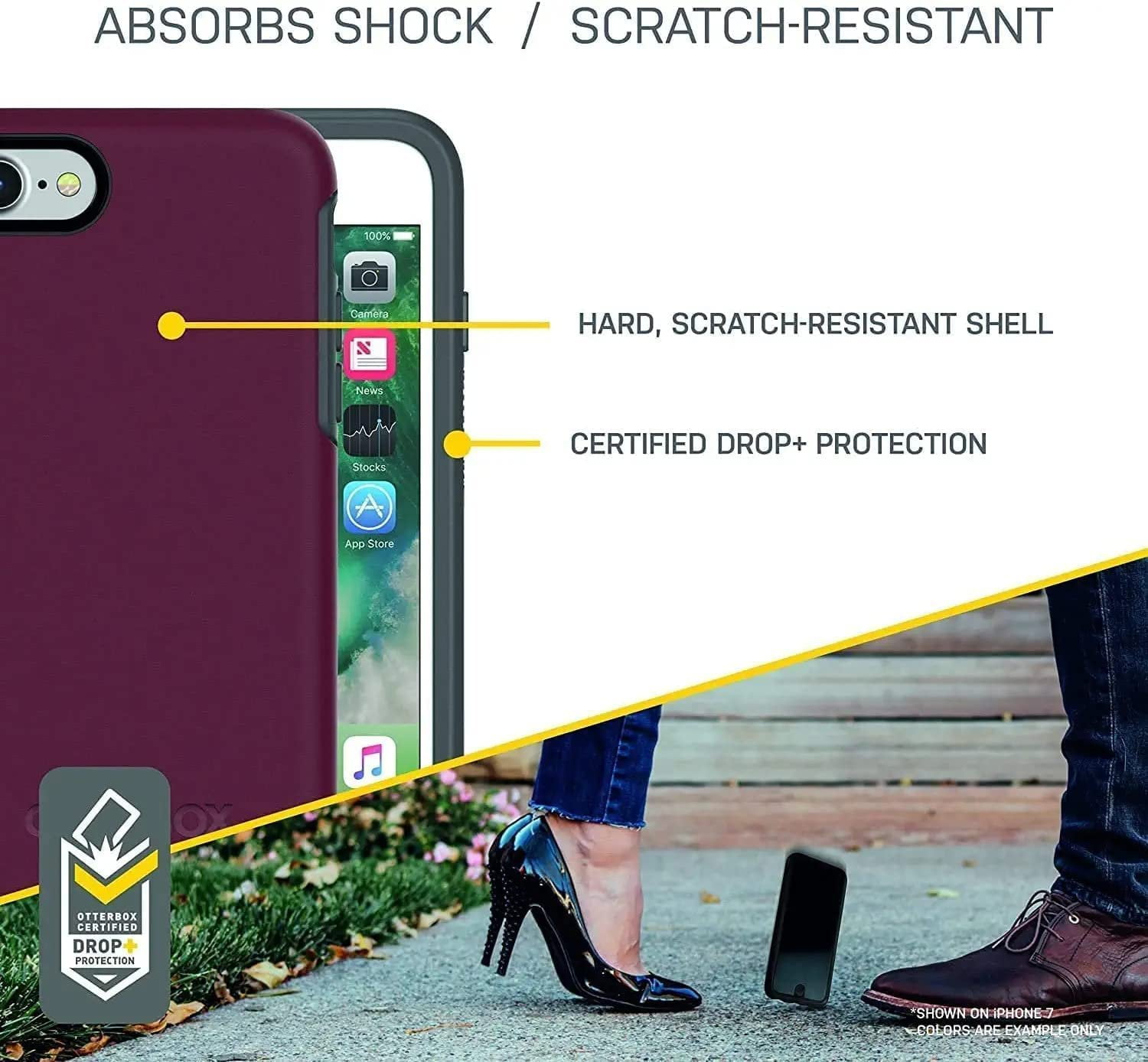 OtterBox Symmetry Series Case for iPhone SE 3rd and 2nd gen and iPhone 8/7 Only - Non-Retail Packaging - Purple Marble