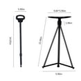 thumbnail image 2 of SIYTUAU Black Aluminum Alloy Climbing Crutch With Seat Telescopic Hiking Stick Portable Camping Stool 34.05X5.90X1.18In Multi Function Walking Stick Seat Black, 2 of 8