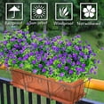 thumbnail image 5 of GRNSHTS 6 Bundles Artificial Flowers Outdoor UV Resistant Fake Plastic Plants Faux Greenery Shrubs Indoor Outside Hanging Planter Home Kitchen Office Wedding Garden Decor (Purple), 5 of 14