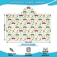 thumbnail image 2 of Cartoon Farm Vehicles Pumpkins White Pattern Hooded Bath Towel，60"x35" for Ages 3 To 12 Kids, Quick Dry Lightweight Soft Microfiber Hood Beach Towel Cover Up for Kids, 2 of 7