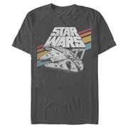 Mens Star Wars Retro 77 Millennium Falcon Stripes T Shirt