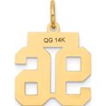 thumbnail image 3 of 14K Yellow Gold Small Satin Number 96 Charm Made In United States lss96, 3 of 5