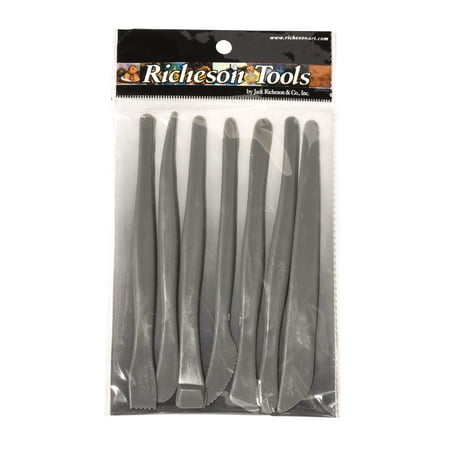 Jack Richeson Modeling Tool Set, Assorted Size, Plastic, Green, Set of 7