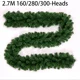 thumbnail image 4 of 2.7M Artificial Plant Christmas Garland With Lights Fir Pine Tree Branch Christmas Decoration Rattan Wreath Vine For Home Decor, 4 of 5