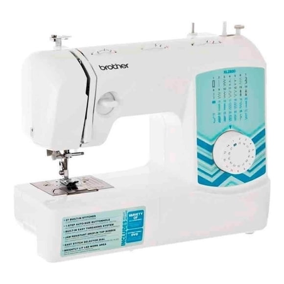 Máquina de Coser Semiautomática Brother XL2800 27 Puntadas 63 funciones 120V