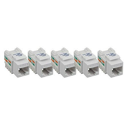 iMBAPrice (5-Pack) Cat6 RJ45 Punch-Down Keystone Jack in (Best Cat6 Keystone Jack)