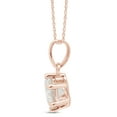 thumbnail image 3 of 1 Carat 6.5MM Round Cut Lab Created Moissanite Diamond Solitaire Pendant Necklace In 14K Rose Gold Over Sterling Silver 18" Chain (G-H Color, VVS1 Clarity,1 Cttw), 3 of 7
