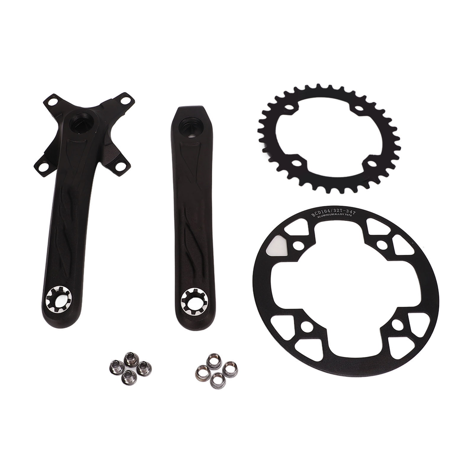 Bike Crank Arm Set, High Strength Low Noise Bike Crankset Repair