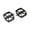 One pair in black, variant on Mosiee Mountain Bike Pedals Aluminum Body Chromoly Axle 11.7X11.4X1.5 cm Spiked Design One Pair in Orange