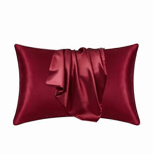 Art Silk Pillowcase for Hair and Skin Standard Size 20" x 30" Bl