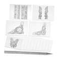 thumbnail image 3 of Bolígrafo trazador de cuero con papel para tallar patrones, repuestos, herramientas de soldadura, bolígrafo trazador práctico para trabajar cuero y, 3 of 8