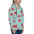 thumbnail image 3 of Fotbe Watermelon Pattern Youth Pullover Hooded Sweatshirt, Boys Hoodie, Kangaroo Pocket Hoodie for Kids Girls -Large, 3 of 6