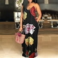 thumbnail image 3 of Birdeem Robe Longue Décontractée Ample Sans Manches à Bretelles pour Femmes Grande Taille avec Poches, Col en V, Imprimée, 3 of 4