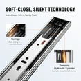 thumbnail image 3 of 10 Pair 14 Inch Heavy Duty Side Mount Drawer Slides Soft Close Silent Ball Bearing Steel Rails 100 lb Load Capacity for Kitchen Cabinets, 3 of 6