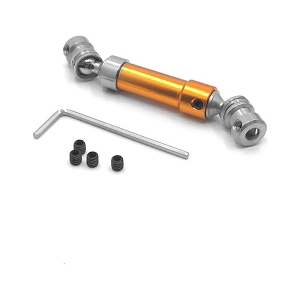 Tholdsy Transmisión del eje de transmisión central trasero CVD para 1/12 WLtoys 12428 12423 FY03 aleación de Metal duradera CVD Kits de construcción modelo Dorado