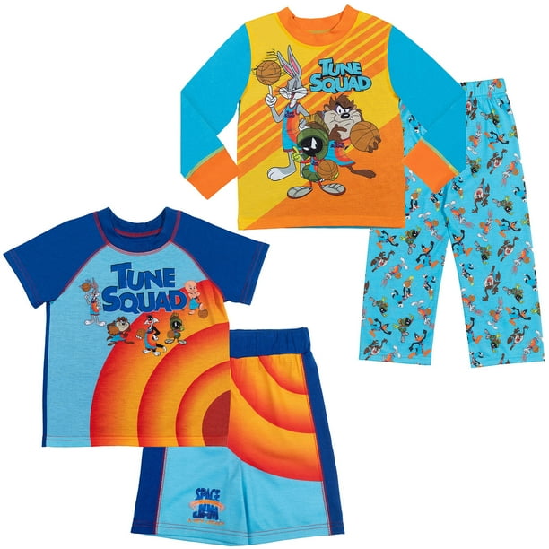 SPACE JAM Little Boys 4 Piece Pajama Set Pajama Shirt Pajama Shirt