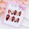 thumbnail image 3 of Press on Nails Sutaozhi Christmas Medium Almond 30 unidades, 3 of 8