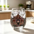 thumbnail image 2 of Halloween Glass Cup,12oz,Magic Castle Pattern,Tea,Coffee,Ice Water Soda Beverage Cup,Reusable Festival Holiday Evening Party Glassware Dinkware Suppies, 2 of 6