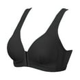 thumbnail image 1 of CHUANK Women‘s Plus Size Full Coverage Front Closure Posture Back Unpadded Wireless Minimizer Bra 2 Pack Gray 95, 1 of 9