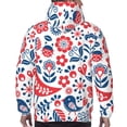 thumbnail image 6 of Bingfone Birds Flowers Men'S Drawstring Hoodie Long Sleeve Pocket Sweatshirts-Medium, 6 of 9