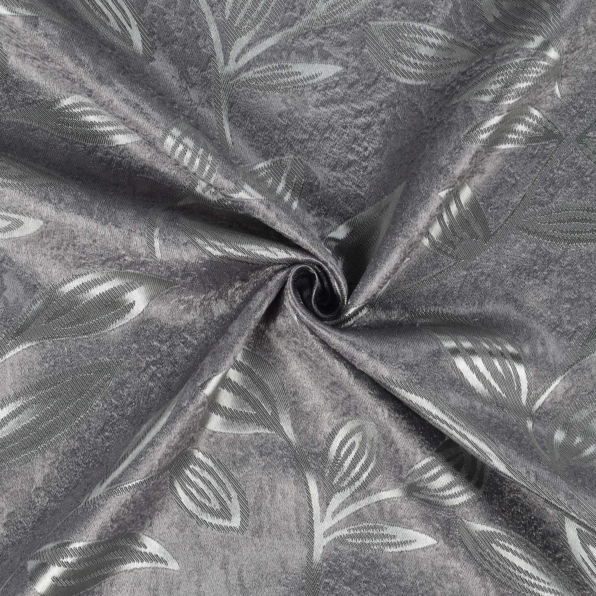 Superior Blackout Leaves Curtains Set of 2, Light Filtering Grommet Curtain Panel Set, Nickel Black, 42"W x 108"L