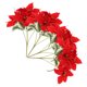 thumbnail image 2 of Ramo de 4 flores artificiales de Pascua con tallos, color rojo vibrante, para decoración navideña, centro de mesa para fiestas navideñas en interiores, 2 of 8
