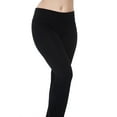 thumbnail image 2 of MOPAS Women Fold-Over High Waisted Flared Bottom Bootcut Basic Workout Pants, 2 of 4
