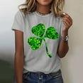 thumbnail image 2 of Outfmvch St Patricks Day Shirt Women St Patricks Day Outfits for Women St Patrick's Day Shirts for Women's Casual St. Patrick's Day Print Top Short Sleeve Round Neck T-shirt Top Gray Xl, 2 of 7