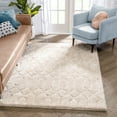 thumbnail image 1 of Well Woven Waina Beige Thick & Soft Geometric Shag Area Rug 5x7 (5'3" x 7'3"), 1 of 8