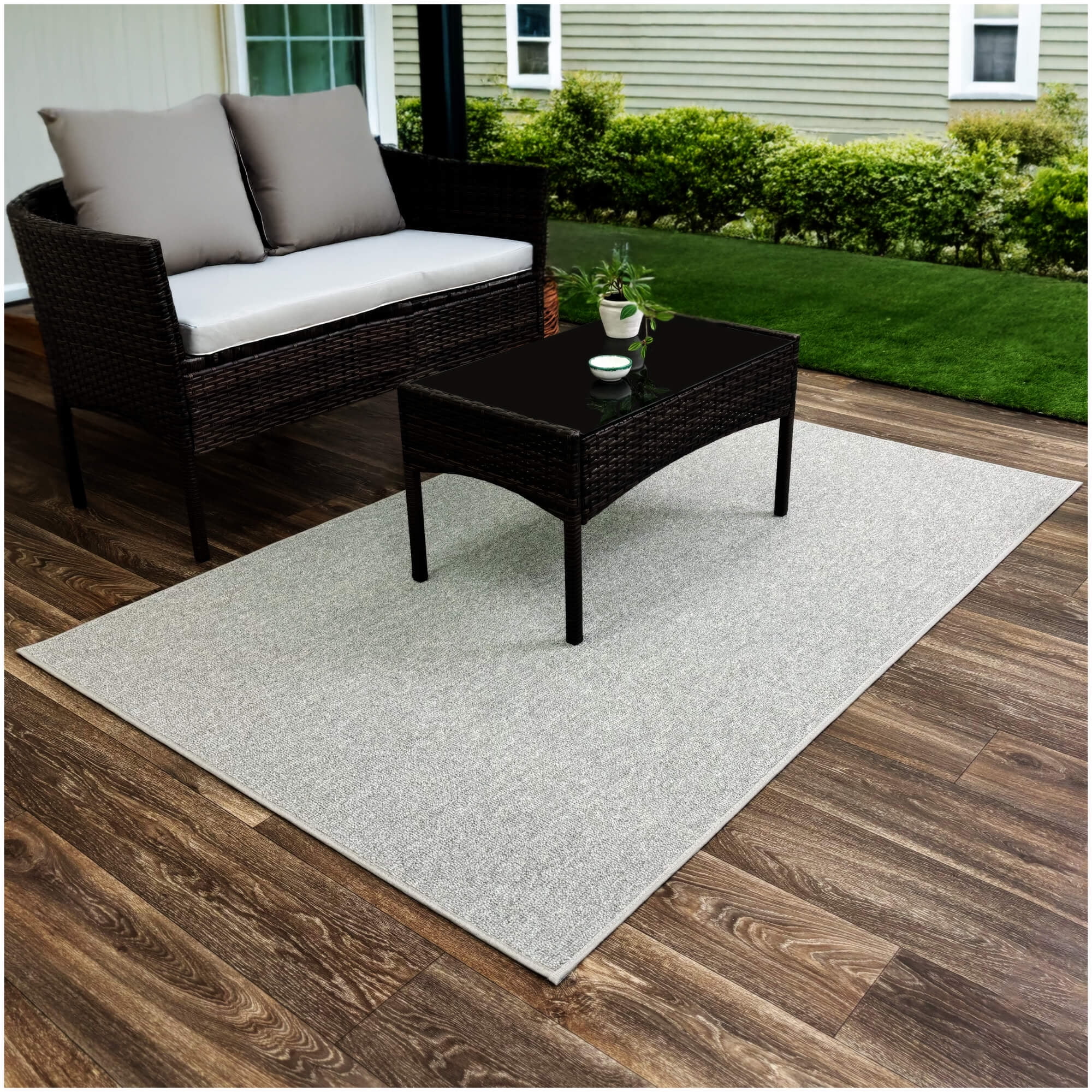 Koeckritz Rugs Husky Gray 6'x9' Standard Area Rug for Indoor or Outdoor Living Spaces