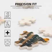 Rateoe Cartoon Swimming Yellow Duck Pattern Wooden Picture Puzzle ,1000 Piece Jigsaw Puzzle ,Family Fun Puzzle, Home Décor Puzzle, Gift Puzzle(Horizontal style)