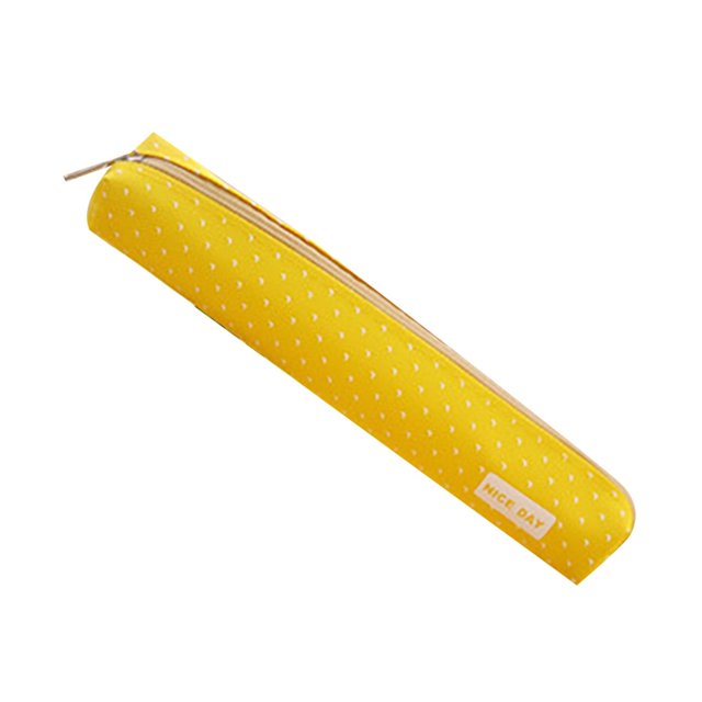 Fall Decor Long Polka Dot Candy Color Pencil Case Creative Student Canvas Pencil Case