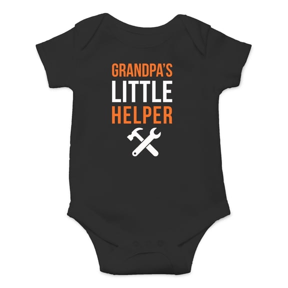 Grandpa's Little Helper - I Love My Grandfather I'm His Sidekick - Cute One-Piece Infant Baby Bodysuit