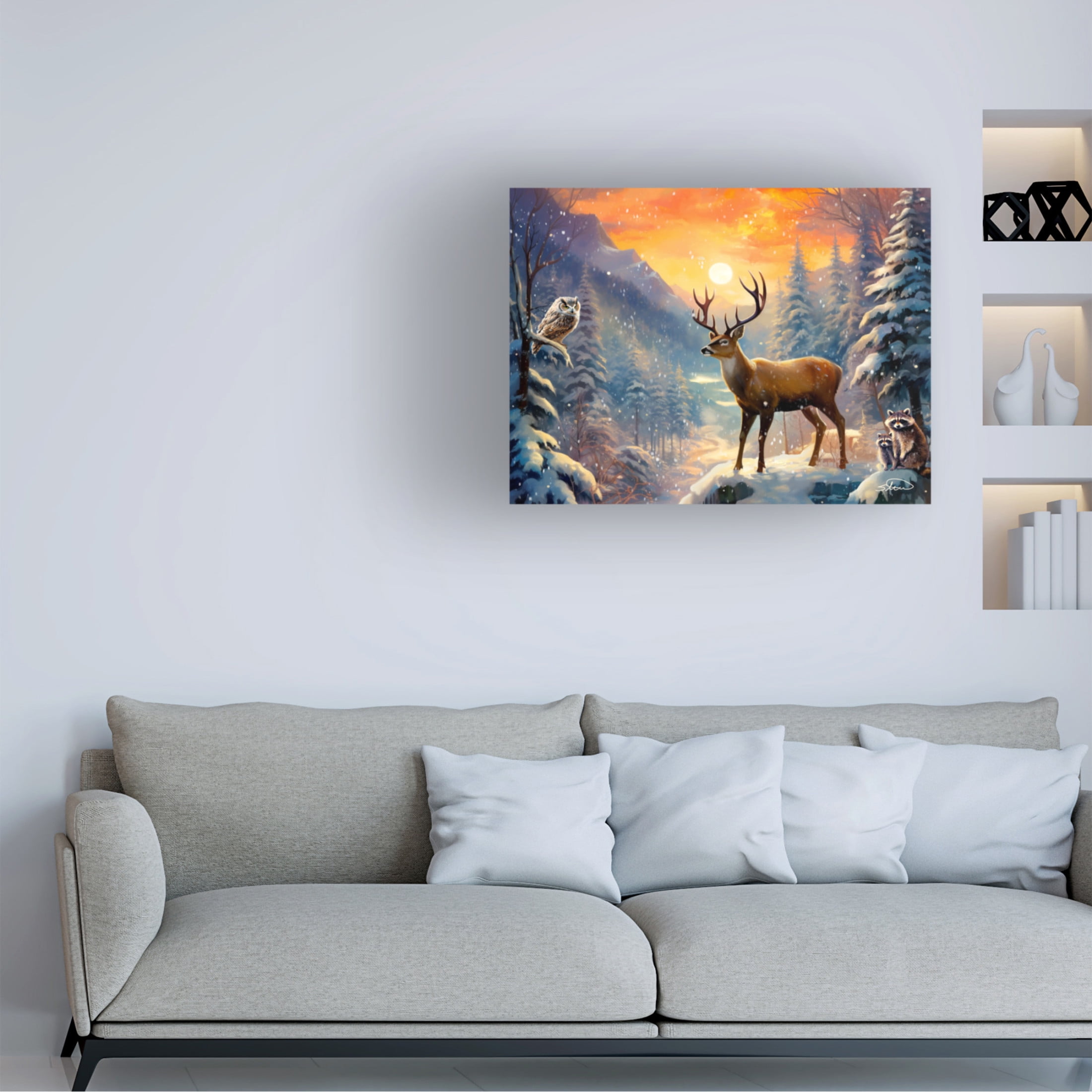Canvas Wall Art - Stewart 'Reunion' Wall Art for Living Room, Bedroom, or Office Décor by Trademark Fine Art - 47 x 35 Inches