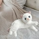 thumbnail image 1 of Juguete de peluche de realista para niños, regalo de dibujos animados abrazable, gatito de peluche y realista para sofá, dormitorio, hogar, Blanco, 1 of 10