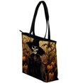 thumbnail image 3 of Scarecrow Canvas Leather Mix Tote Bag - Hand-Held Twill Jeanette Sponge Bag 30x10.5x39cm, 3 of 5