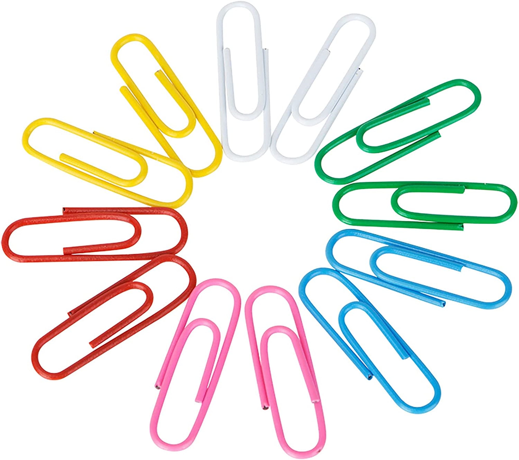Yarlung 900 Pieces 2 Inch Jumbo Paper Clips, Vinyl Coated Large Paperclips  for Office, School Document Organizing, Non-Skid, 6 Colors
