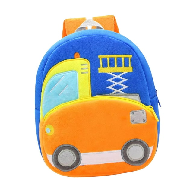 Milaget Engineering Vehicle Theme Kids Backpack Rucksack Bookbag Duffle Adjustable Strap Main Deck Loader