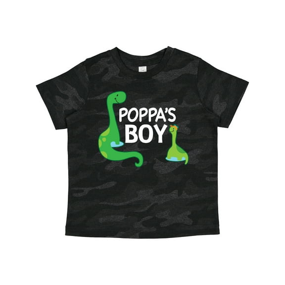 Inktastic Poppa's Boy Grandson Dinosaur Boys Toddler T-Shirt