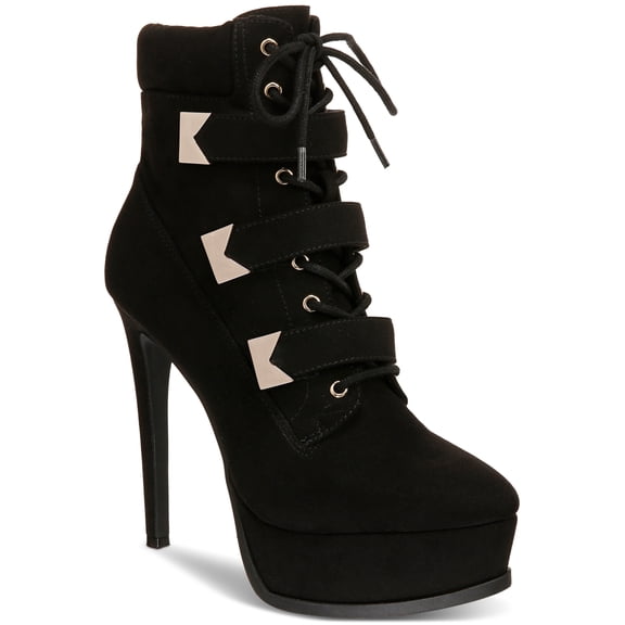 Thalia Sodi Womens Sasha Dress Booties Black Microsuede 5M