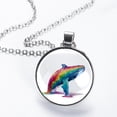 thumbnail image 2 of Whale Women's Glass Circular Pendant Necklaces, 2 of 5