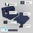 thumbnail image 7 of Luxe Casa B09H1JVFB1 Luxe Casa 4 Pcs Orthopedic Bed Wedge Pillow Set Blue Post Surgery, Relaxing, Back & Adjustable Head Support Cushion, 7 of 7