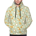 thumbnail image 4 of Hoodies for Men - Dog And Flower Long Sleeve Comfrt Men'S Fashion Hoodies & Sweatshirts, Sweatshirts for Men Hoodies Pullover Clothing Clothes with Pouch, 4 of 7