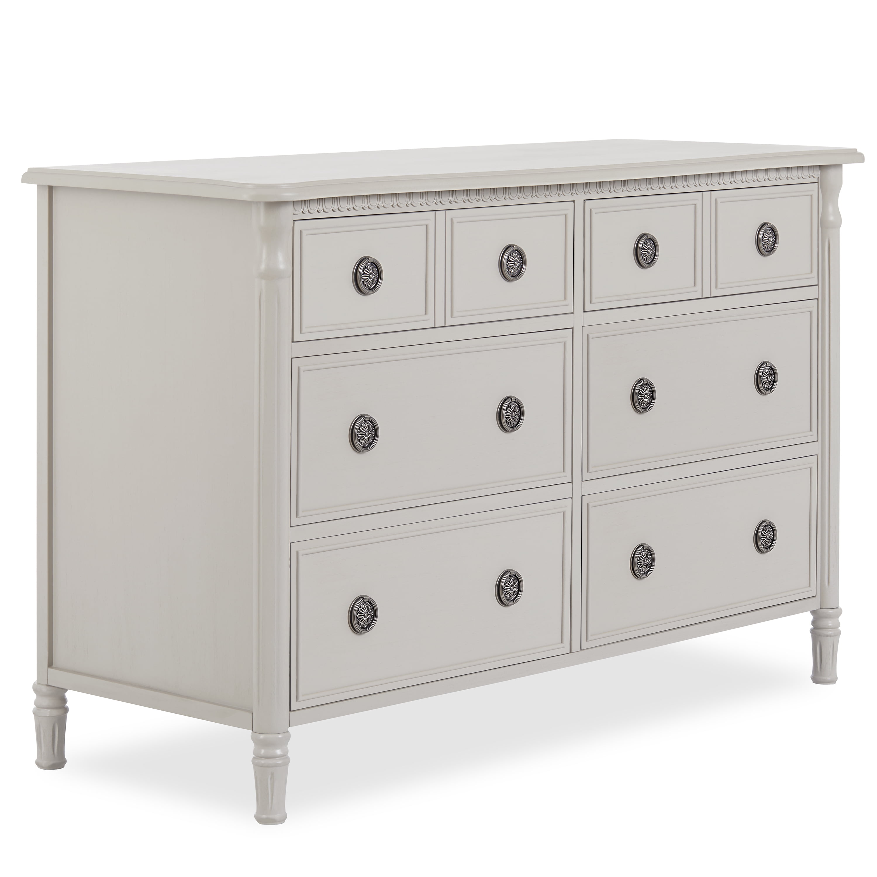 Evolur Julienne Double Dresser in Clay, Six drawers, Modern Nursery