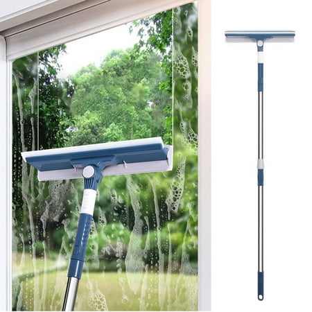 Window Cleaning Squeegee Kit with 2 Cleaning Pad Squeegee Window Cleaner  with 74.8in Extension Handle Portable Window Washer