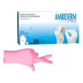 thumbnail image 2 of Guantes descartables Ambiderm Plus color rosa talla M látex con polvo x 100 unidades, 2 of 3