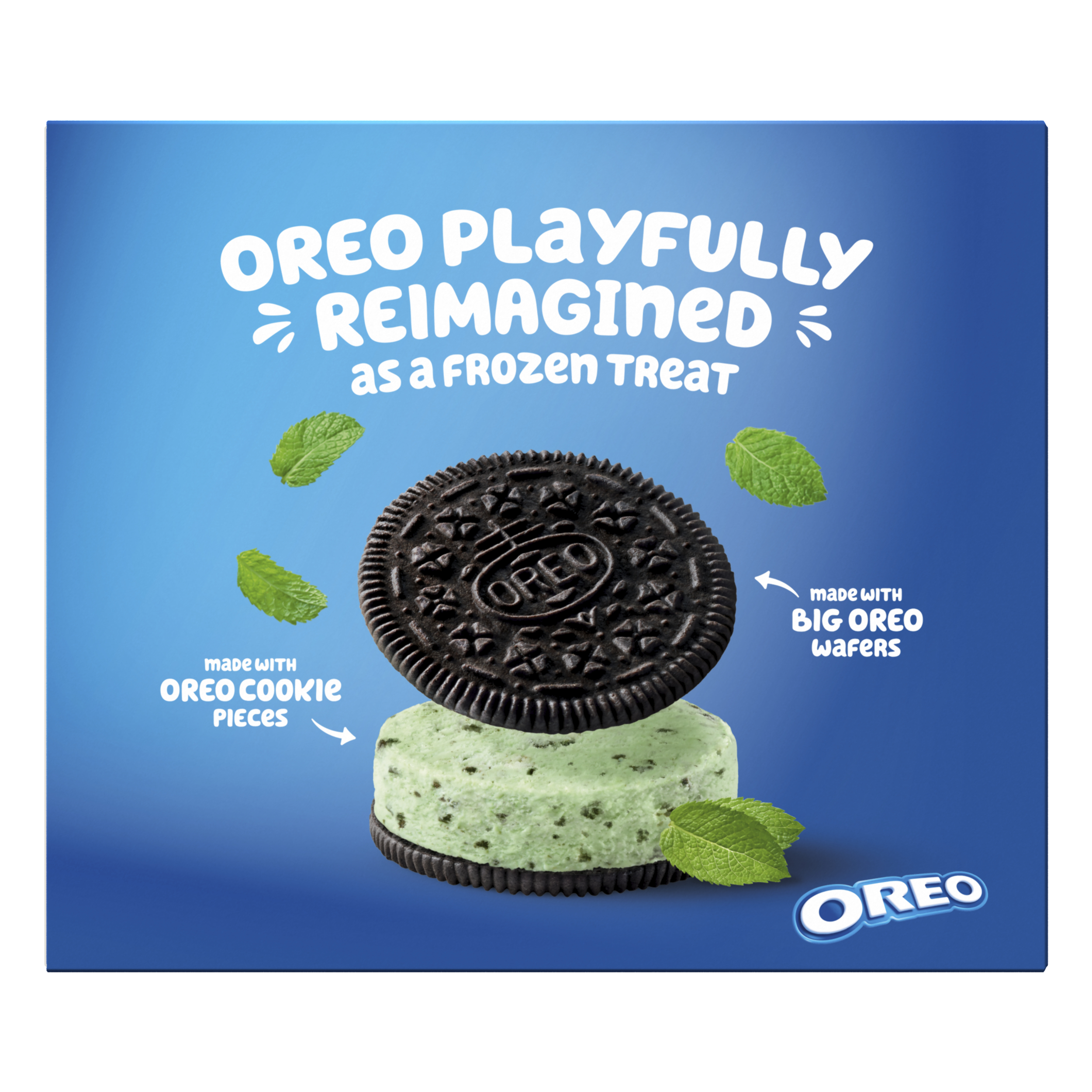 Oreo Mint Frozen Dairy Dessert Ice Cream Sandwiches Novelties, 4 Ct Package - image 3 of 6