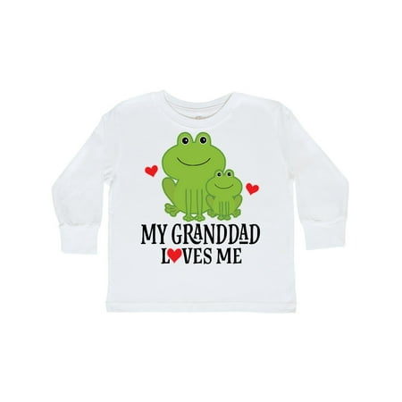 

Inktastic My Granddad Loves Me Frog Gift Toddler Boy Girl Long Sleeve T-Shirt